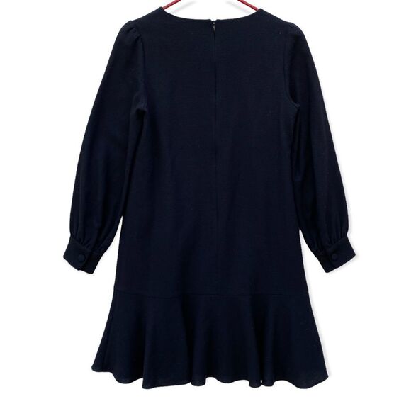 Goat Gwen Fluted Wool-crepe Mini Dress Black - Picture 3 of 9